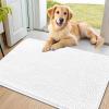 imageSmiry Dog Door Mat for Muddy Paws 59x24 Absorbs Moisture and Dirt Doormat NonSlip Washable Quick Dry Chenille Front Door Mat Indoor Entrance Entryway Carpet for Inside Floor CamelWhite