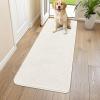 imageSmiry Dog Door Mat for Muddy Paws 59x24 Absorbs Moisture and Dirt Doormat NonSlip Washable Quick Dry Chenille Front Door Mat Indoor Entrance Entryway Carpet for Inside Floor CamelIvory