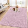 imageSmiry Dog Door Mat for Muddy Paws 59x24 Absorbs Moisture and Dirt Doormat NonSlip Washable Quick Dry Chenille Front Door Mat Indoor Entrance Entryway Carpet for Inside Floor CamelDusty Rose
