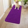 imageSmiry Dog Door Mat for Muddy Paws 59x24 Absorbs Moisture and Dirt Doormat NonSlip Washable Quick Dry Chenille Front Door Mat Indoor Entrance Entryway Carpet for Inside Floor CamelPurple