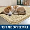 imageSmiry Dog Door Mat for Muddy Paws 59x24 Absorbs Moisture and Dirt Doormat NonSlip Washable Quick Dry Chenille Front Door Mat Indoor Entrance Entryway Carpet for Inside Floor CamelCream White