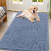 imageSmiry Dog Door Mat for Muddy Paws 59x24 Absorbs Moisture and Dirt Doormat NonSlip Washable Quick Dry Chenille Front Door Mat Indoor Entrance Entryway Carpet for Inside Floor CamelAiry Blue