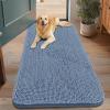 imageSmiry Dog Door Mat for Muddy Paws 59x24 Absorbs Moisture and Dirt Doormat NonSlip Washable Quick Dry Chenille Front Door Mat Indoor Entrance Entryway Carpet for Inside Floor CamelAiry Blue