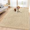 imageSmiry Dog Door Mat for Muddy Paws 59x24 Absorbs Moisture and Dirt Doormat NonSlip Washable Quick Dry Chenille Front Door Mat Indoor Entrance Entryway Carpet for Inside Floor CamelBeige