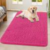 imageSmiry Dog Door Mat for Muddy Paws 59x24 Absorbs Moisture and Dirt Doormat NonSlip Washable Quick Dry Chenille Front Door Mat Indoor Entrance Entryway Carpet for Inside Floor CamelHot Pink