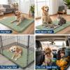 imageSmiry Dog Door Mat for Muddy Paws 59x24 Absorbs Moisture and Dirt Doormat NonSlip Washable Quick Dry Chenille Front Door Mat Indoor Entrance Entryway Carpet for Inside Floor CamelSage Green