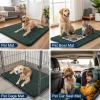imageSmiry Dog Door Mat for Muddy Paws 59x24 Absorbs Moisture and Dirt Doormat NonSlip Washable Quick Dry Chenille Front Door Mat Indoor Entrance Entryway Carpet for Inside Floor CamelGreen