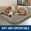 imageSmiry Dog Door Mat for Muddy Paws 59x24 Absorbs Moisture and Dirt Doormat NonSlip Washable Quick Dry Chenille Front Door Mat Indoor Entrance Entryway Carpet for Inside Floor CamelWarm Taupe