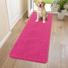 imageSmiry Dog Door Mat for Muddy Paws 59x24 Absorbs Moisture and Dirt Doormat NonSlip Washable Quick Dry Chenille Front Door Mat Indoor Entrance Entryway Carpet for Inside Floor CamelHot Pink