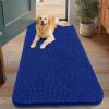 imageSmiry Dog Door Mat for Muddy Paws 59x24 Absorbs Moisture and Dirt Doormat NonSlip Washable Quick Dry Chenille Front Door Mat Indoor Entrance Entryway Carpet for Inside Floor CamelRoyal Blue