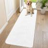 imageSmiry Dog Door Mat for Muddy Paws 59x24 Absorbs Moisture and Dirt Doormat NonSlip Washable Quick Dry Chenille Front Door Mat Indoor Entrance Entryway Carpet for Inside Floor CamelWhite