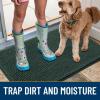imageSmiry Dog Door Mat for Muddy Paws 59x24 Absorbs Moisture and Dirt Doormat NonSlip Washable Quick Dry Chenille Front Door Mat Indoor Entrance Entryway Carpet for Inside Floor CamelGreen