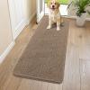 imageSmiry Dog Door Mat for Muddy Paws 59x24 Absorbs Moisture and Dirt Doormat NonSlip Washable Quick Dry Chenille Front Door Mat Indoor Entrance Entryway Carpet for Inside Floor CamelCamel
