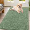 imageSmiry Dog Door Mat for Muddy Paws 59x24 Absorbs Moisture and Dirt Doormat NonSlip Washable Quick Dry Chenille Front Door Mat Indoor Entrance Entryway Carpet for Inside Floor CamelOlive Green