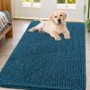 imageSmiry Dog Door Mat for Muddy Paws 59x24 Absorbs Moisture and Dirt Doormat NonSlip Washable Quick Dry Chenille Front Door Mat Indoor Entrance Entryway Carpet for Inside Floor CamelAtlantic Blue