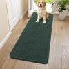 imageSmiry Dog Door Mat for Muddy Paws 59x24 Absorbs Moisture and Dirt Doormat NonSlip Washable Quick Dry Chenille Front Door Mat Indoor Entrance Entryway Carpet for Inside Floor CamelGreen