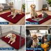 imageSmiry Dog Door Mat for Muddy Paws 59x24 Absorbs Moisture and Dirt Doormat NonSlip Washable Quick Dry Chenille Front Door Mat Indoor Entrance Entryway Carpet for Inside Floor CamelRed
