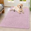 imageSmiry Dog Door Mat for Muddy Paws 59x24 Absorbs Moisture and Dirt Doormat NonSlip Washable Quick Dry Chenille Front Door Mat Indoor Entrance Entryway Carpet for Inside Floor CamelDusty Rose