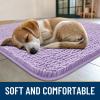imageSmiry Dog Door Mat for Muddy Paws 59x24 Absorbs Moisture and Dirt Doormat NonSlip Washable Quick Dry Chenille Front Door Mat Indoor Entrance Entryway Carpet for Inside Floor CamelLavender