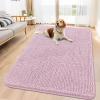 imageSmiry Dog Door Mat for Muddy Paws 59x24 Absorbs Moisture and Dirt Doormat NonSlip Washable Quick Dry Chenille Front Door Mat Indoor Entrance Entryway Carpet for Inside Floor CamelDusty Rose