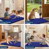imageSmiry Dog Door Mat for Muddy Paws 59x24 Absorbs Moisture and Dirt Doormat NonSlip Washable Quick Dry Chenille Front Door Mat Indoor Entrance Entryway Carpet for Inside Floor CamelNavy Blue