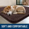 imageSmiry Dog Door Mat for Muddy Paws 59x24 Absorbs Moisture and Dirt Doormat NonSlip Washable Quick Dry Chenille Front Door Mat Indoor Entrance Entryway Carpet for Inside Floor CamelBrown