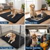 imageSmiry Dog Door Mat for Muddy Paws 59x24 Absorbs Moisture and Dirt Doormat NonSlip Washable Quick Dry Chenille Front Door Mat Indoor Entrance Entryway Carpet for Inside Floor CamelBlack