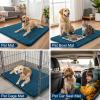 imageSmiry Dog Door Mat for Muddy Paws 59x24 Absorbs Moisture and Dirt Doormat NonSlip Washable Quick Dry Chenille Front Door Mat Indoor Entrance Entryway Carpet for Inside Floor CamelAtlantic Blue