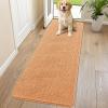 imageSmiry Dog Door Mat for Muddy Paws 59x24 Absorbs Moisture and Dirt Doormat NonSlip Washable Quick Dry Chenille Front Door Mat Indoor Entrance Entryway Carpet for Inside Floor CamelOrange