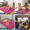 imageSmiry Dog Door Mat for Muddy Paws 59x24 Absorbs Moisture and Dirt Doormat NonSlip Washable Quick Dry Chenille Front Door Mat Indoor Entrance Entryway Carpet for Inside Floor CamelHot Pink