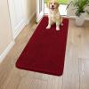 imageSmiry Dog Door Mat for Muddy Paws 59x24 Absorbs Moisture and Dirt Doormat NonSlip Washable Quick Dry Chenille Front Door Mat Indoor Entrance Entryway Carpet for Inside Floor CamelRed