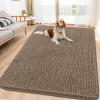 imageSmiry Dog Door Mat for Muddy Paws 59x24 Absorbs Moisture and Dirt Doormat NonSlip Washable Quick Dry Chenille Front Door Mat Indoor Entrance Entryway Carpet for Inside Floor CamelCamel