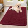 imageSmiry Dog Door Mat for Muddy Paws 59x24 Absorbs Moisture and Dirt Doormat NonSlip Washable Quick Dry Chenille Front Door Mat Indoor Entrance Entryway Carpet for Inside Floor CamelBurgundy
