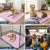 imageSmiry Dog Door Mat for Muddy Paws 59x24 Absorbs Moisture and Dirt Doormat NonSlip Washable Quick Dry Chenille Front Door Mat Indoor Entrance Entryway Carpet for Inside Floor CamelPink