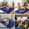 imageSmiry Dog Door Mat for Muddy Paws 59x24 Absorbs Moisture and Dirt Doormat NonSlip Washable Quick Dry Chenille Front Door Mat Indoor Entrance Entryway Carpet for Inside Floor CamelNavy Blue