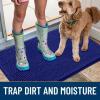 imageSmiry Dog Door Mat for Muddy Paws 59x24 Absorbs Moisture and Dirt Doormat NonSlip Washable Quick Dry Chenille Front Door Mat Indoor Entrance Entryway Carpet for Inside Floor CamelNavy Blue