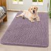 imageSmiry Dog Door Mat for Muddy Paws 59x24 Absorbs Moisture and Dirt Doormat NonSlip Washable Quick Dry Chenille Front Door Mat Indoor Entrance Entryway Carpet for Inside Floor CamelDeep Plum