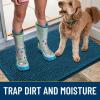imageSmiry Dog Door Mat for Muddy Paws 59x24 Absorbs Moisture and Dirt Doormat NonSlip Washable Quick Dry Chenille Front Door Mat Indoor Entrance Entryway Carpet for Inside Floor CamelAtlantic Blue