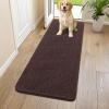 imageSmiry Dog Door Mat for Muddy Paws 59x24 Absorbs Moisture and Dirt Doormat NonSlip Washable Quick Dry Chenille Front Door Mat Indoor Entrance Entryway Carpet for Inside Floor CamelBrown