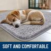 imageSmiry Dog Door Mat for Muddy Paws 59x24 Absorbs Moisture and Dirt Doormat NonSlip Washable Quick Dry Chenille Front Door Mat Indoor Entrance Entryway Carpet for Inside Floor CamelLight Grey