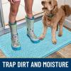 imageSmiry Dog Door Mat for Muddy Paws 59x24 Absorbs Moisture and Dirt Doormat NonSlip Washable Quick Dry Chenille Front Door Mat Indoor Entrance Entryway Carpet for Inside Floor CamelSky Blue