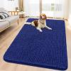 imageSmiry Dog Door Mat for Muddy Paws 59x24 Absorbs Moisture and Dirt Doormat NonSlip Washable Quick Dry Chenille Front Door Mat Indoor Entrance Entryway Carpet for Inside Floor CamelNavy Blue