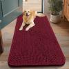 imageSmiry Dog Door Mat for Muddy Paws 59x24 Absorbs Moisture and Dirt Doormat NonSlip Washable Quick Dry Chenille Front Door Mat Indoor Entrance Entryway Carpet for Inside Floor CamelBurgundy
