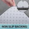 imageSmiry Memory Foam Bath Mat 24x16 and UShaped Toilet Bathroom Rugs 20x20Super Soft Absorbent Bathroom Rugs Non Slip Bath Rug Runner for Bathroom Floors Dark Grey