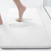 imageSmiry Memory Foam Bath Mat 30x20 and UShaped Toilet Bathroom Rugs 24x20Super Soft Absorbent Bathroom Rugs Non Slip Bath Rug Runner for Bathroom Floors White