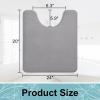 imageSmiry Memory Foam Bath Mat 36x24 and 24x20 UShaped Toilet Extra Soft Absorbent Bathroom Rugs Non Slip Bath Rug Runner for Shower Bathroom Floors Dark Grey