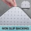 imageSmiry Memory Foam Bath Mat Set 24x16 and 36x24 Dark Grey Super Soft Absorbent Bathroom Rugs Non Slip Bath Rug Runner for Shower Bathroom Floors