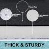 imageSmiry Memory Foam Bath Mat30x20Black and Navy Blue Extra Soft and Absorbent Bathroom Mats Non Slip Washable Carpet for Floor Shower and Tub