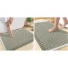 imageSmiry Bathroom Rugs Set 2 Piece30x20 Plus 24x17 Extra Soft Absorbent Bath Mats Non Slip Machine Washable Quick Dry Bath Rugs for Bathroom Floor Tub Shower Green amp Cream