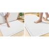 imageSmiry Bathroom Rugs Set 2 Piece30x20 Plus 24x17 Extra Soft Absorbent Bath Mats Non Slip Machine Washable Quick Dry Bath Rugs for Bathroom Floor Tub Shower Whtie